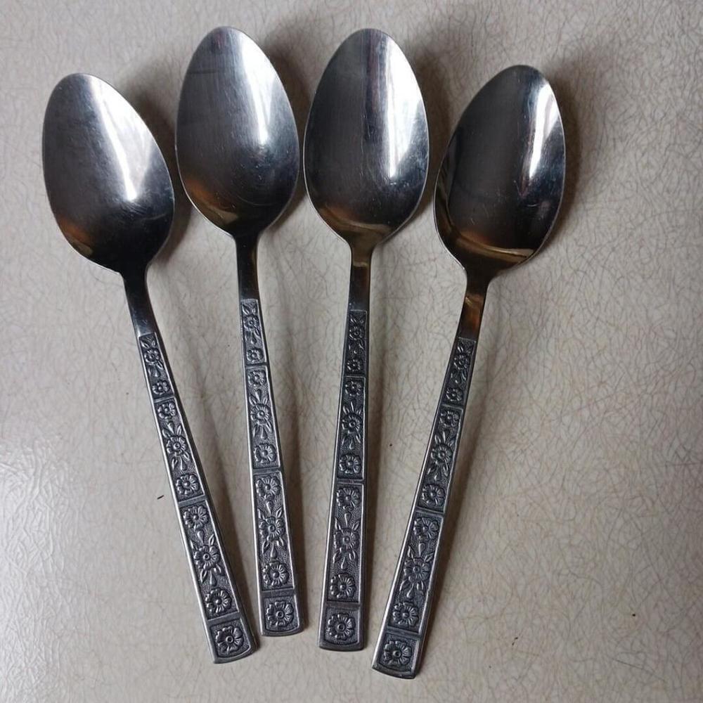 Imperial Sterling Table Spoons Set of 4 Vintage Stainless Steel